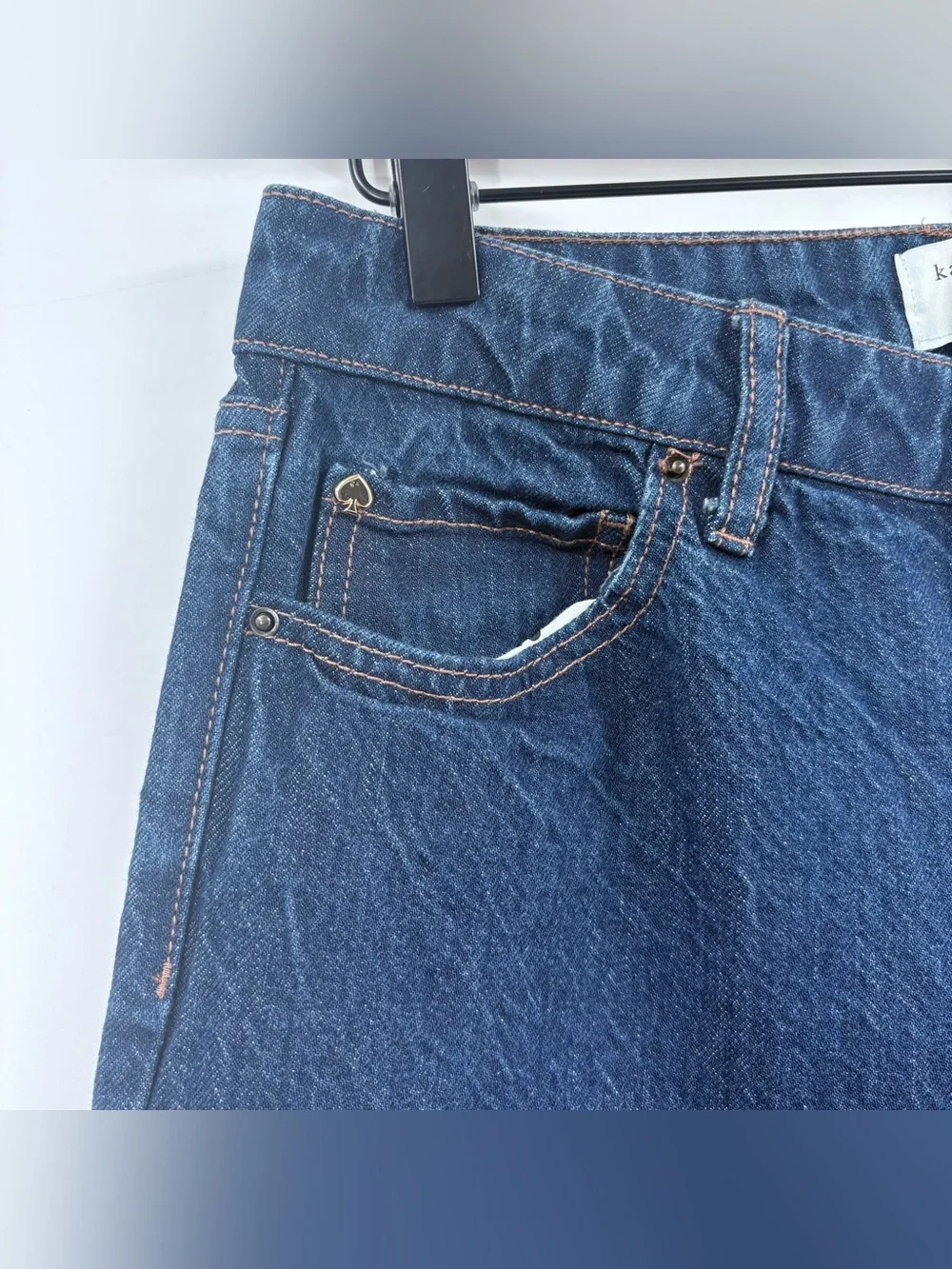 Kate Spade New York High-Rise Straight Leg Wide Cuff Jeans